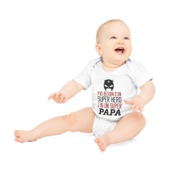 Body Bébé Drôle - Imprimé Humour et Citations - Cadeau Naissance Original - Pas besoin d'un super héros j'ai un papa