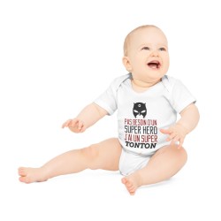 Body Bébé Drôle - Imprimé Humour et Citations - Cadeau Naissance Original - Pas besoin d'un super héros j'ai un tonton