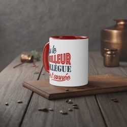 Mug céramique - Tasse Drôle et Originale - Cadeau Idéal pour Collègues, Amis ou Famille - Humour Elu collègue de l'année
