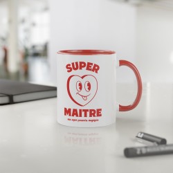 Mug céramique - Tasse Drôle et Originale - Idée cadeau pour fin d'année scolaire enseignant - Super maître au super pouvoirs
