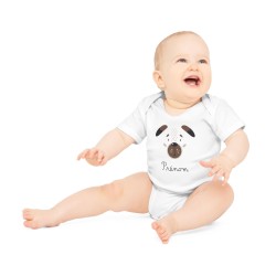 Body Bébé Drôle - Imprimé personnalisable avec prénom - Cadeau Naissance Original et unique - Animaux chien - France