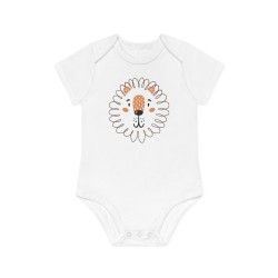 Body Bébé Drôle - Imprimé personnalisable avec prénom - Cadeau Naissance Original et unique - Animaux lion - France