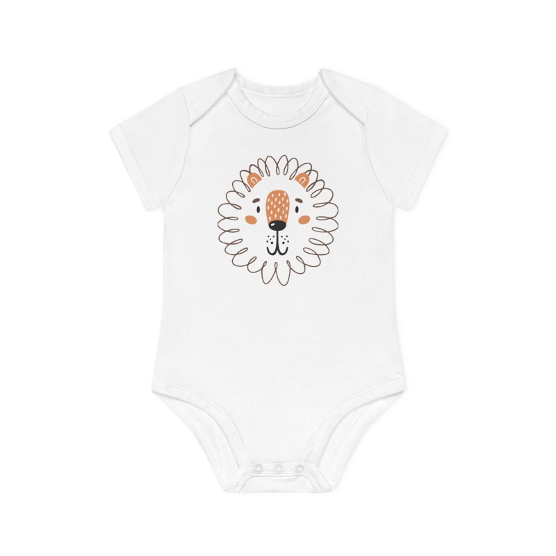 Body Bébé Drôle - Imprimé personnalisable avec prénom - Cadeau Naissance Original et unique - Animaux lion - France