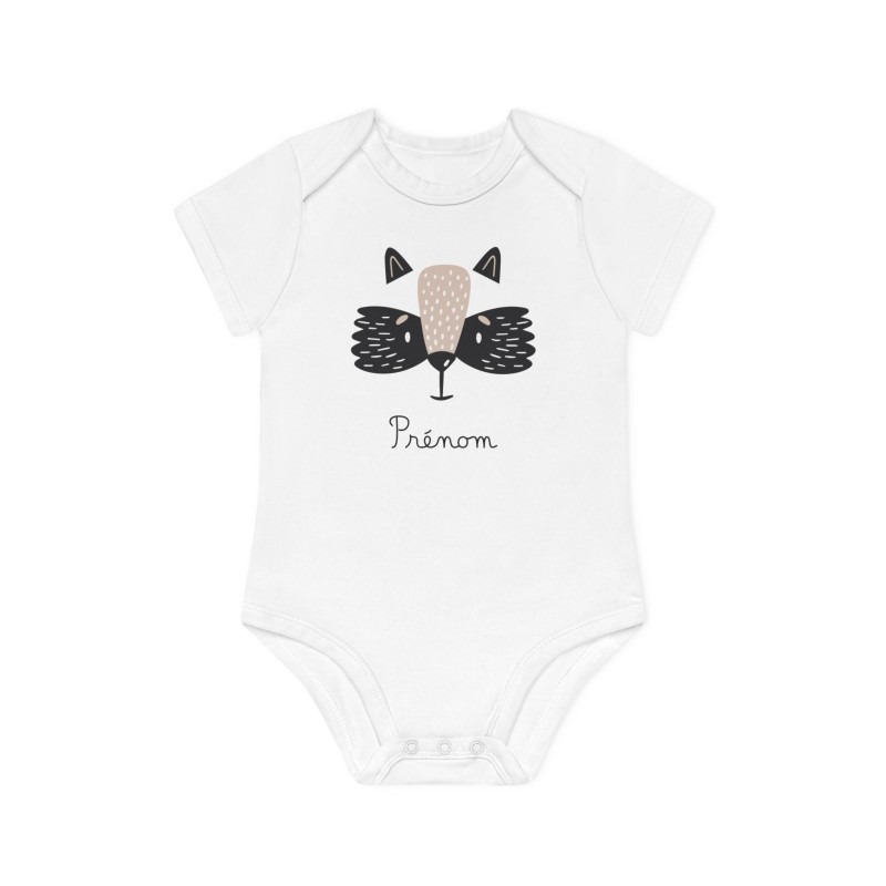 Body Bébé Drôle - Imprimé personnalisable avec prénom - Cadeau Naissance Original et unique - Animaux - France