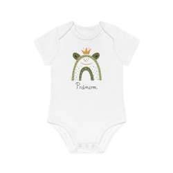 Body Bébé Drôle - Imprimé personnalisable avec prénom - Cadeau Naissance Original et unique - Animaux grenouille - France