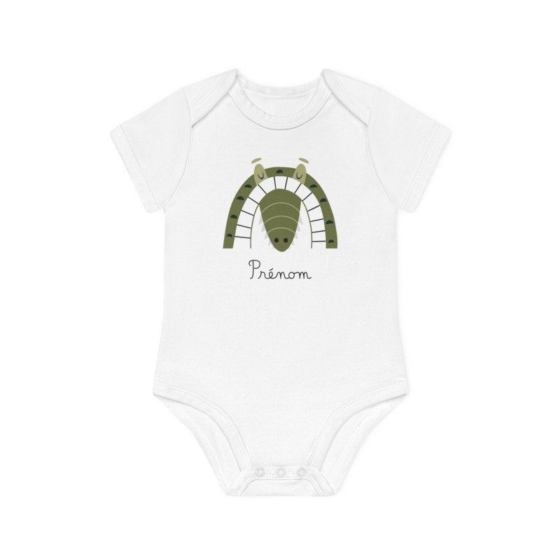Body Bébé Drôle - Imprimé personnalisable avec prénom - Cadeau Naissance Original et unique - Animaux serpent - France