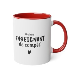 Mug céramique - Tasse Drôle et Originale - Idée cadeau pour fin d'année scolaire enseignant - Véritable enseignant de compète