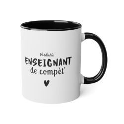 Mug céramique - Tasse Drôle et Originale - Idée cadeau pour fin d'année scolaire enseignant - Véritable enseignant de compète