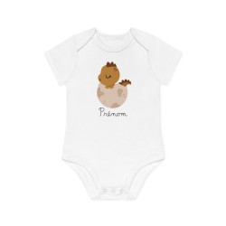 Body Bébé Drôle - Imprimé personnalisable avec prénom - Cadeau Naissance Original et unique - Dinosaure