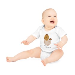 Body Bébé Drôle - Imprimé personnalisable avec prénom - Cadeau Naissance Original et unique - Dinosaure