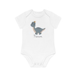 Body Bébé Drôle - Imprimé personnalisable avec prénom - Cadeau Naissance Original et unique - Dinosaure