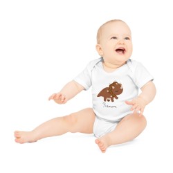 Body Bébé Drôle - Imprimé personnalisable avec prénom - Cadeau Naissance Original et unique - Dinosaure