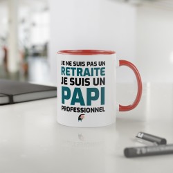 Mug céramique - Tasse Drôle et Originale - Cadeau Idéal pour Collègues, départ a la retraite - Humour Libéré délivré retraité