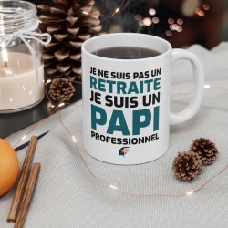 Mug céramique - Tasse Drôle et Originale - Cadeau Idéal pour Collègues, départ a la retraite - Humour Libéré délivré retraité