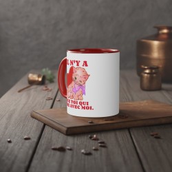 Mug céramique - Idée cadeau Mug Amour Kitsch et Humour  - Saint-Valentin et Anniversaires - Il n'y a que toi qui rime avec moi