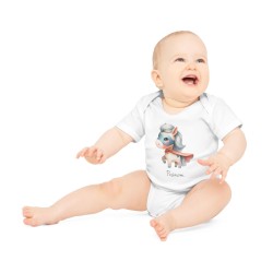Body Bébé Drôle - Imprimé personnalisable avec prénom - Cadeau Naissance Original et unique - Licorne super héros