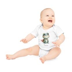 Body Bébé Drôle - Imprimé personnalisable avec prénom - Cadeau Naissance Original et unique - Grenouille super héros