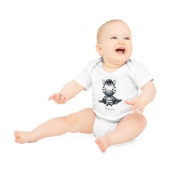 Body Bébé Drôle - Imprimé personnalisable avec prénom - Cadeau Naissance Original et unique - Zebre super héros