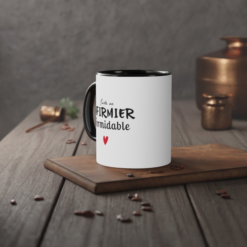 Mug céramique - Tasse Drôle et Originale - Idée cadeau pour soignants - Juste un infirmier formidable - France