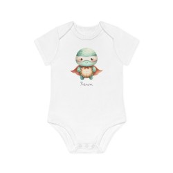 Body Bébé Drôle - Imprimé personnalisable avec prénom - Cadeau Naissance Original et unique - Tortue super héros