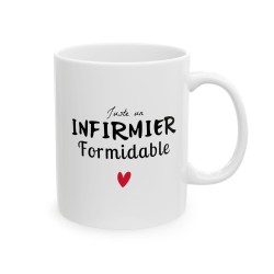 Mug céramique - Tasse Drôle et Originale - Idée cadeau pour soignants - Juste un infirmier formidable - France