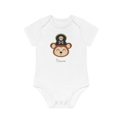 Body Bébé Drôle - Imprimé personnalisable avec prénom - Cadeau Naissance Original et unique - Koala pirate