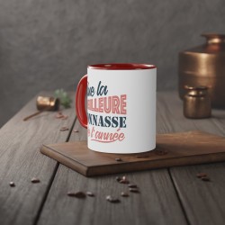 Mug céramique - Tasse Drôle et Originale - Cadeau Idéal pour Collègues, Amis ou Famille - Humour Elue connasse de l'année