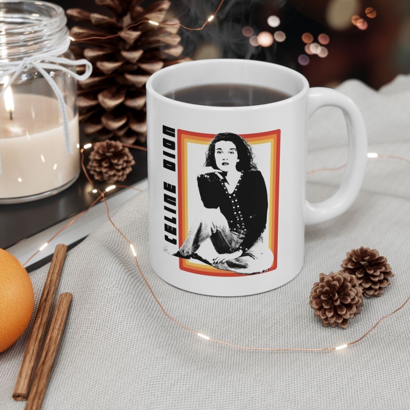 Mug céramique à message - Cadeau célébrité - Quand je bois je deviens céline dion