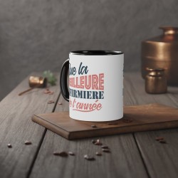 Mug céramique - Tasse Drôle et Originale - Idée cadeau pour soignants - Elue infirmière de l'année - France