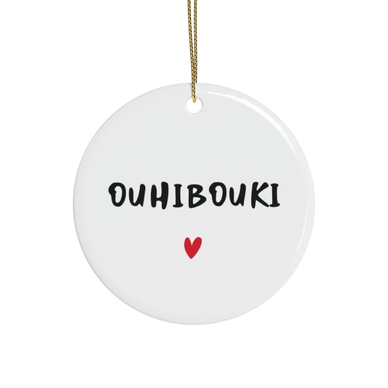 Décoration céramique Ornement sapin de Noël - Cadeau Original -  Imprimé OUHIBOUKI - France