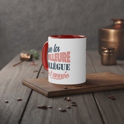 Mug céramique - Tasse Drôle et Originale - Cadeau Idéal pour Collègues, Amis ou Famille - Humour Elue collègue de l'année