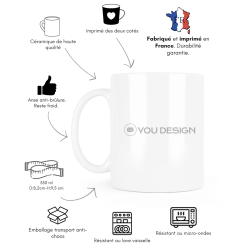 Mug céramique à message -  Idée Cadeau Unique pour la Fête des mères - Maman louve - France