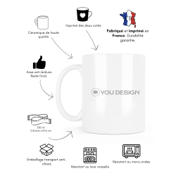 Mug céramique à message - Cadeau fêtes - Joyeux hanouka