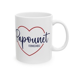 Mug tasse céramique - Idée cadeau Original et personnalisé avec message fête des pères - Papounet formidable