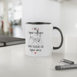 Mug tasse céramique - Idée cadeau Original et personnalisé avec message départ collègue - Collègue formidable
