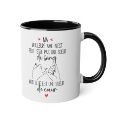 Mug tasse céramique à message - Cadeau pour Meilleure Amie - Soeur de coeur