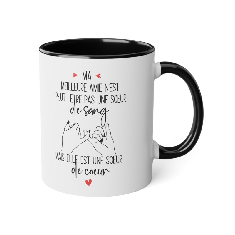 Mug tasse céramique à message - Cadeau pour Meilleure Amie - Soeur de coeur