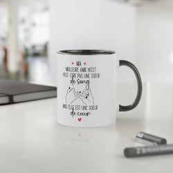 Mug tasse céramique à message - Cadeau pour Meilleure Amie - Soeur de coeur