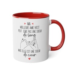 Mug tasse céramique à message - Cadeau pour Meilleure Amie - Soeur de coeur