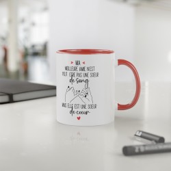 Mug tasse céramique à message - Cadeau pour Meilleure Amie - Soeur de coeur