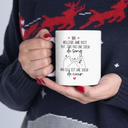 Mug tasse céramique à message - Cadeau pour Meilleure Amie - Soeur de coeur