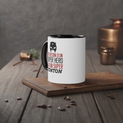 Mug tasse céramique - Idée cadeau Original avec message d'amour famille - Pas besoin d'un super héros j'ai un super tonton