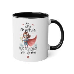 Mug tasse céramique - Idée cadeau Original avec message remerciement famille - Ma super mamie merci de prendre soin de moi