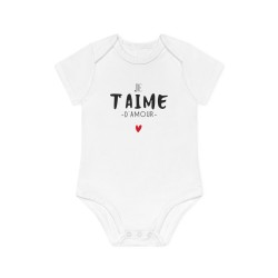 Body Bébé Drôle - Imprimé Humour et Citations - Cadeau Original naissance famille - Je t'aime d'amour - France