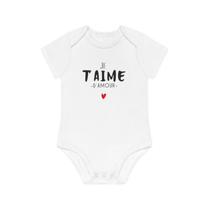 Body Bébé Drôle - Imprimé Humour et Citations - Cadeau Original naissance famille - Je t'aime d'amour - France