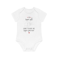 Body Bébé Drôle - Imprimé Humour et Citations - Cadeau Original annonce parrain - Un super pote donne toujours un super parrain
