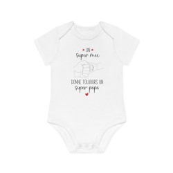 Body Bébé Drôle - Imprimé Humour et Citations - Cadeau Original annonce naissance - Un super mec donne toujours un super papa