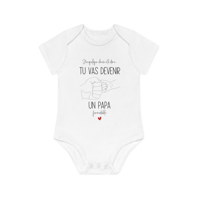 Body Bébé Drôle - Imprimé Humour et Citations - Cadeau Original annonce naissance - Tu vas devenir un papa formidable