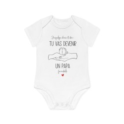 Body Bébé Drôle - Imprimé Humour et Citations - Cadeau Original annonce naissance - Tu vas devenir un papa formidable