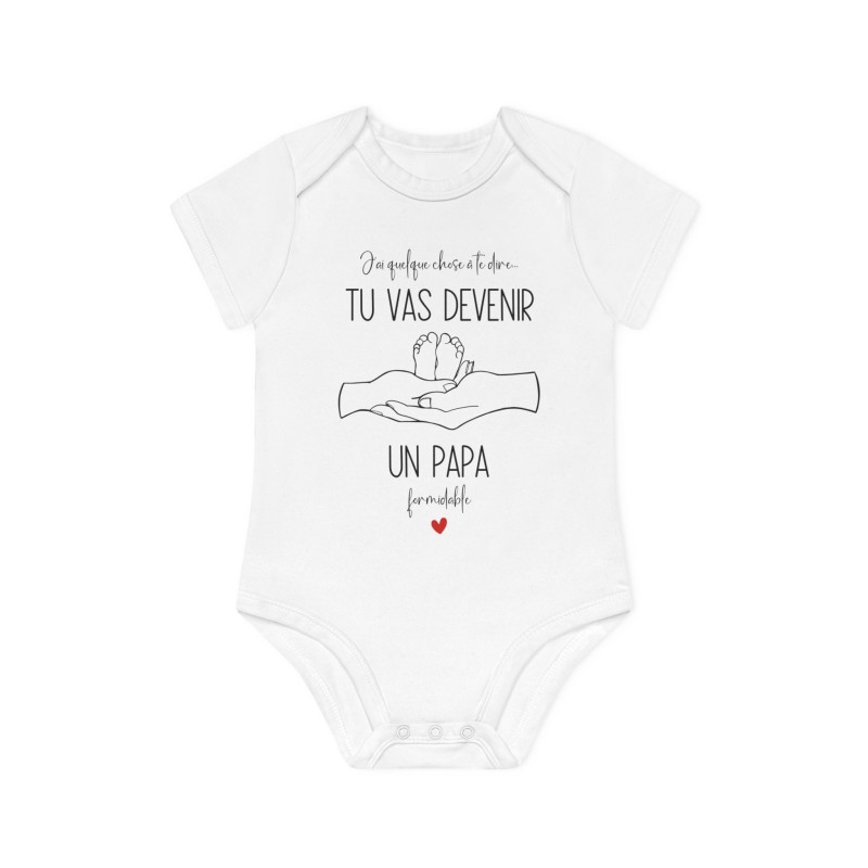 Body Bébé Drôle - Imprimé Humour et Citations - Cadeau Original annonce naissance - Tu vas devenir un papa formidable